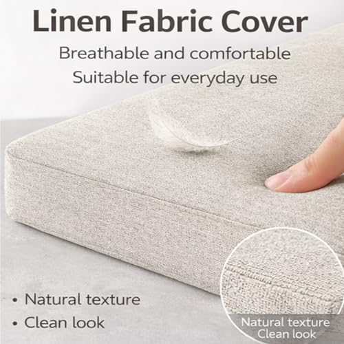 Coussin de banc en lin premium noir | Assise confort 5 cm épurée