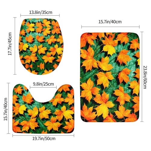 Alfombras de baño antideslizantes de microfibra juego de 3 piezas superabsorbentes 3