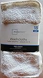 MAIN STAYS 18 Pack Assorted Cotton Terry Thin Washcloths Rags (WWWWW)