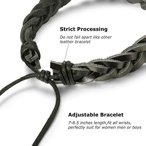 Jstyle MB13262 17Pcs Braided Leather Bracelet thumb #3