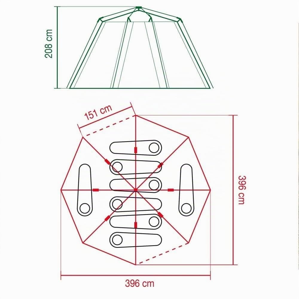 Coleman Octagon 8 Zeltteppich, EIN maßgeschneiderter Campingteppich für alle Octagon 8 Zelte, EIN robuster und weicher Polyesterteppich für zusätzlichen Komfort im Zelt