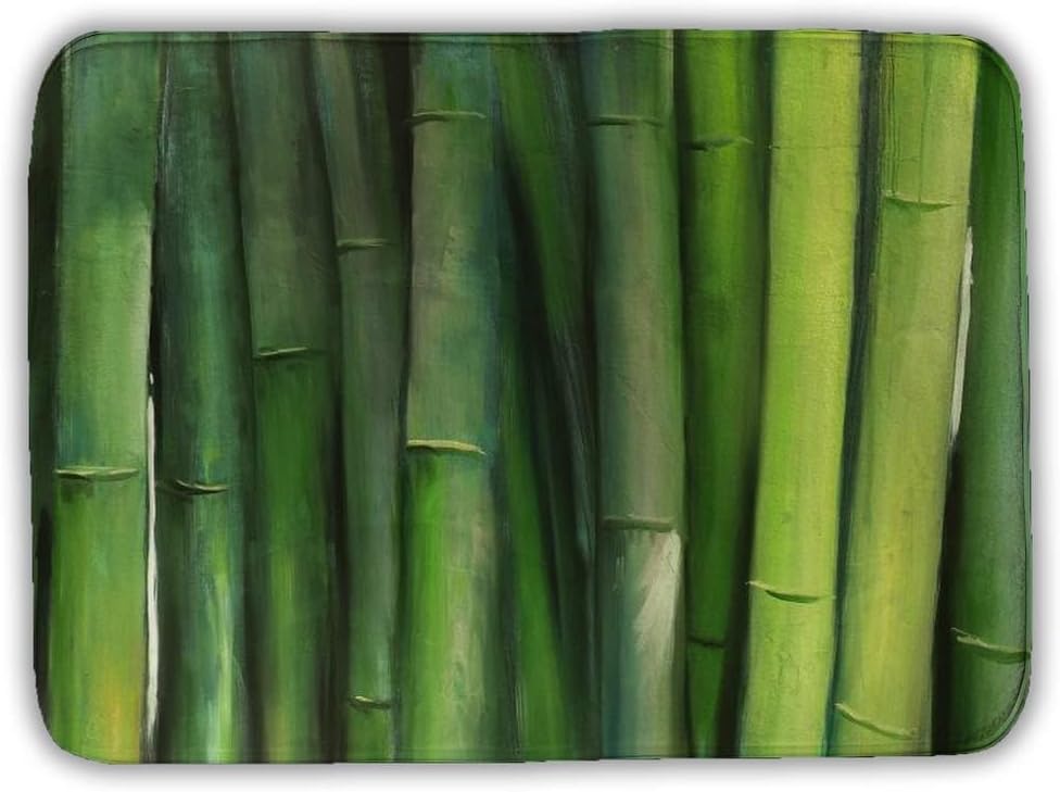 Begin Home Decor 5930-1724-LA97 17 x 24 in. Green Bamboo Bath Mat - Asian Botanical Bedroom Decor