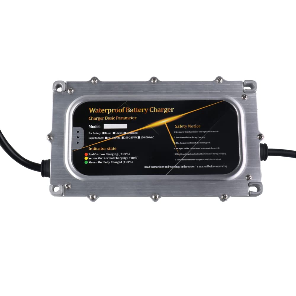 24 V 20 A LiFePO4 kwasowo-ołowiowa wodoodporna ładowarka do roweru elektrycznego 25,2 V 29,2 V 29,4 V pełne uszczelnienie inteligentna ładowarka samochodowa do wózka golfowego (rozmiar: Anderson 30 A, kolor: kwasowy ołowiowy 24 V 20 A)