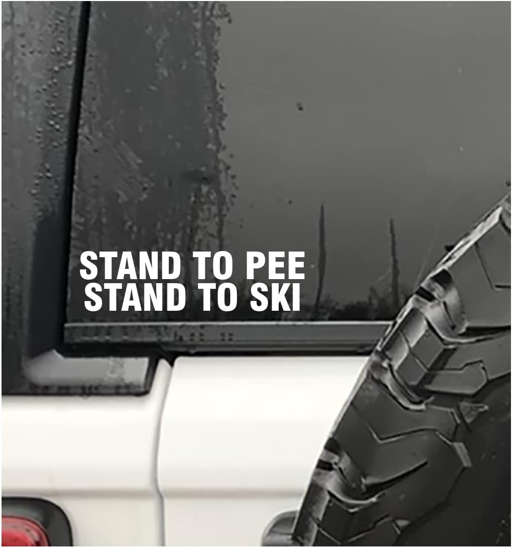 Stand to Pee Stand to SKI Decal CAR Truck Window Sticker Funny Jet SKI KAWI Yamaha SUPERJET SXR
