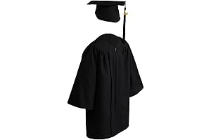 Unisex Matte Kindergarten Graduation Gown Cap Tassel Set 2024