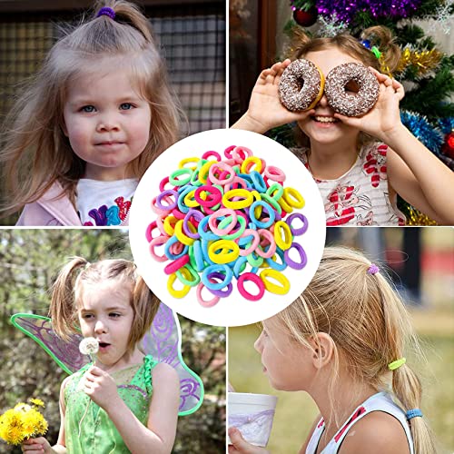 Rpanle100 Pieces Elastic Hair Ties, Multicolor Hair Elastic Bands Ponytail Holders, 2.5 Mm Hair Bands Hair Bobbles For Women Girls (Spring Color) #TOP6