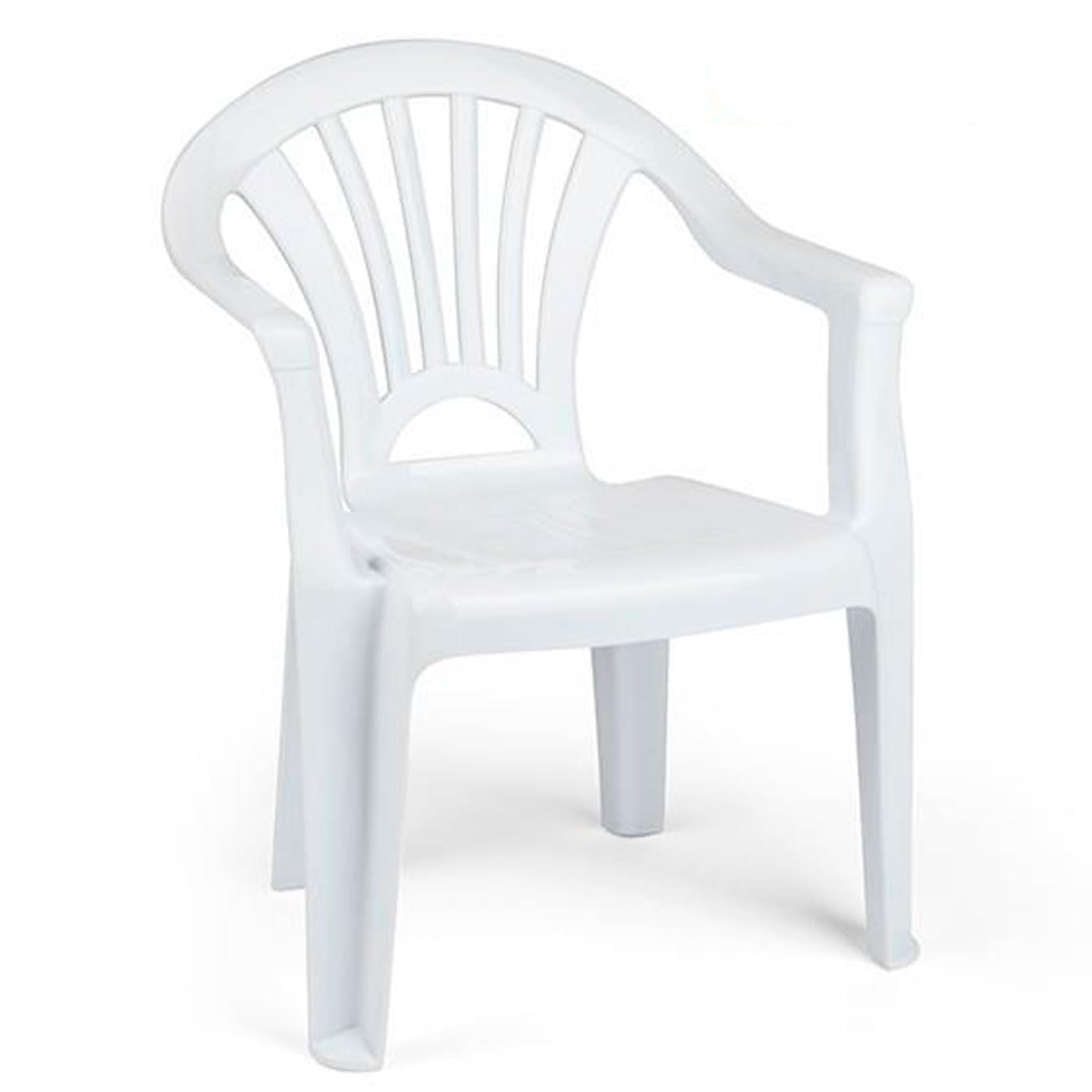 Acan Tradineur - Set de Mesa y Silla Infantil de plástico, Modelo Tipi, Estructura sólida, niños, Interior y Exterior, salón, jardín, Fabricado en España (Blanco)