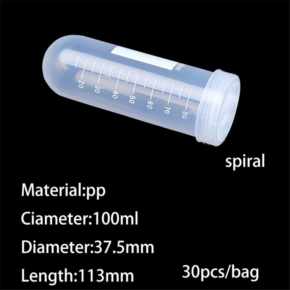 Tubo de centrífuga de plástico for laboratorio, tamaño 0,1-100 ml, vial, rosca y tapas, recipientes de laboratorio(50mL round 50pcs)
