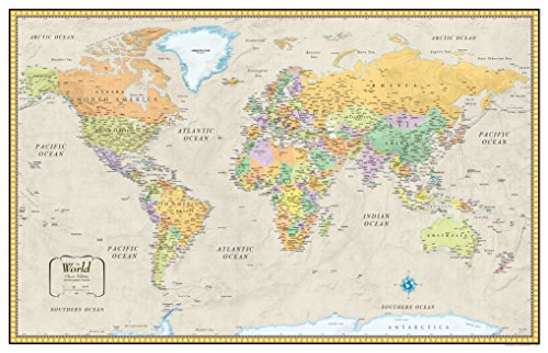 Rmc 32" X 50" Classic United States Usa And World Wall Map Set (Classic Edition) #TOP1