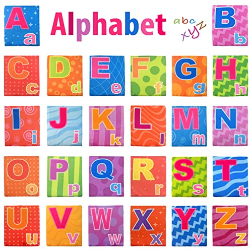 26 Pieces Soft Alphabet Cards With Cloth Storage Bag For Babies Infants, Toddlers And Kids Abcs Learning Flash Cards, Best Early Educational Toys For 0 1 2 3 Years Old Boys And Girls #TOP2