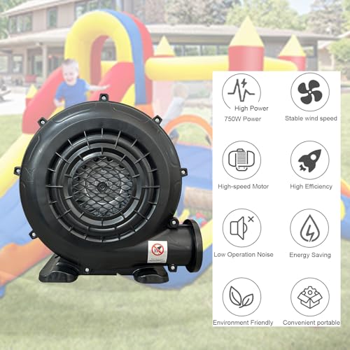 XHYCPY Air Blower, 250W Air Pump, Perfect for Inflatable Projector Screen 14ft - 24ft Blow Up Screen, Jumper, Water Slide, Blower Corded