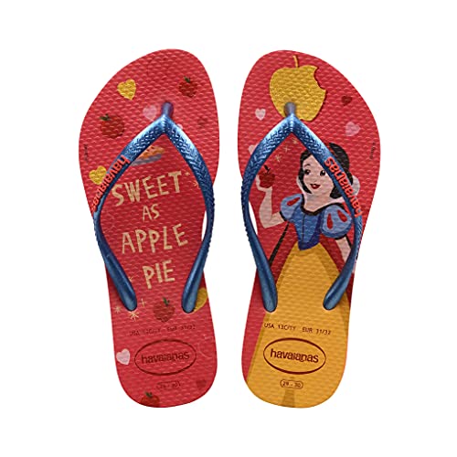 Chinelo Kids Slim Princess, Havaianas, Meninas, Vermelho Crush, 35/36