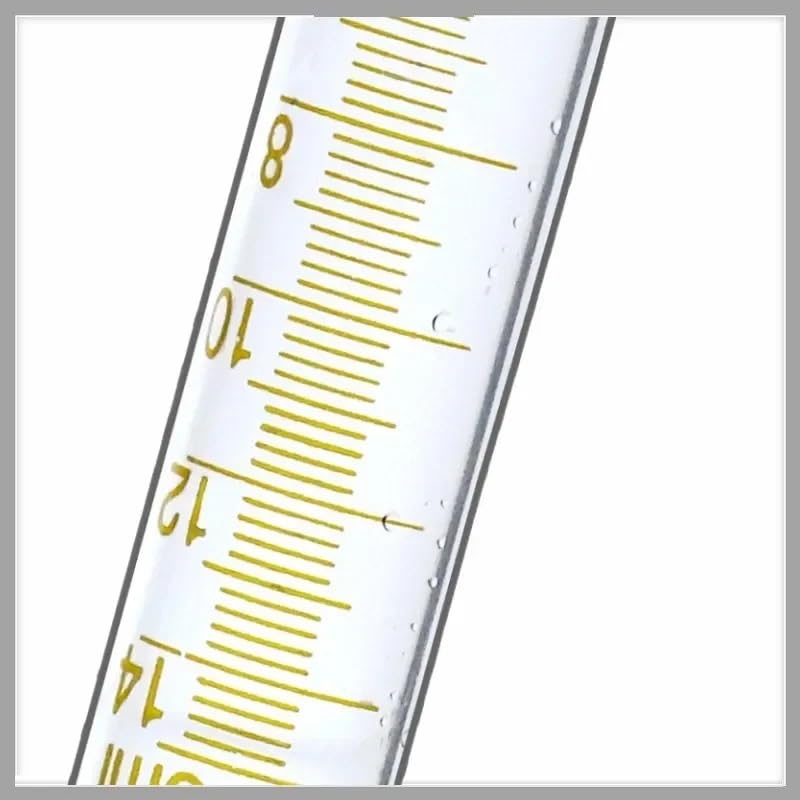 15ml Glass Centrifuge Tubes with Screw Cap - High Temp Resistant, Pack of 10, 18mm Diameter for Laboratory Analysis(Bottom Tip)