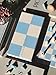 Printworks Play Chess – Blue Wooden Chess Set with Foldable Cardboard Board – Fun Coffee Table Game for Adults – Multilingual Instructions Included