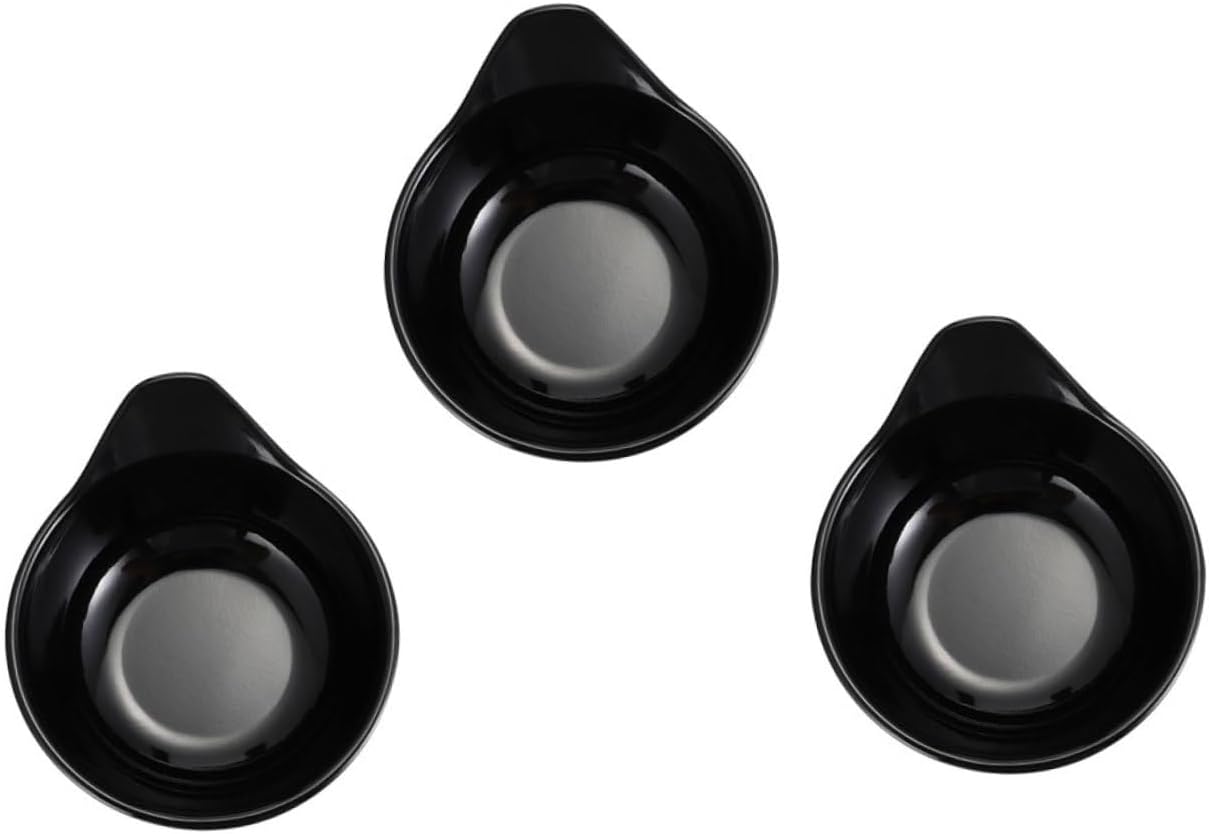 3pcs Desktop Sauce Bowls Wear-resistant Dipping Dishes for Condiments Stable and Stylish Serving for Family Restaurant Use for Mustard Vinegar Oil and Chili Sauce