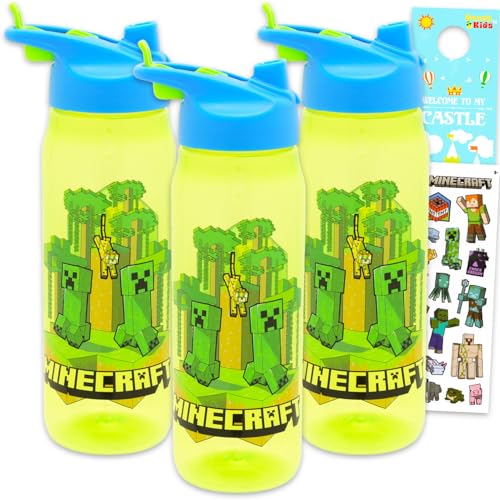 Minecraft kit de bouteilles d'eau avec autocollants cadeau pour enfants - 2
