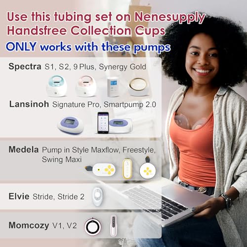 Image of Nenesupply Tubing Set for Handsfree Wearable Collection Cups. Work with Nenesupply Handsfree Wearable Collection Cups Only.