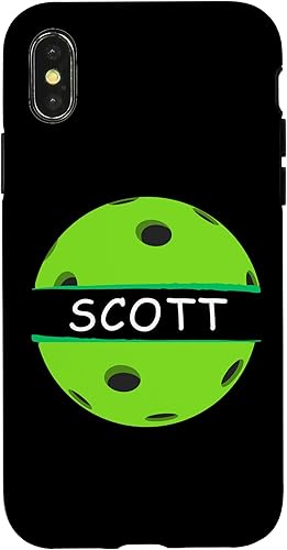 Vista 4 de iPhone 14 Novelty Pickleball Personalized Name Scott Sports Case