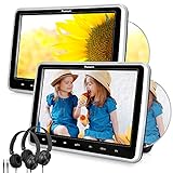 Slot In Design & Einstellbare Kopfstützenhalterung: Die Disc wird beim Einlegen automatisch geladen, sehr praktisch im Autofahren zu wechseln.Der Neigungswinkel von Kopfstützenhalterung ist einstellbar.