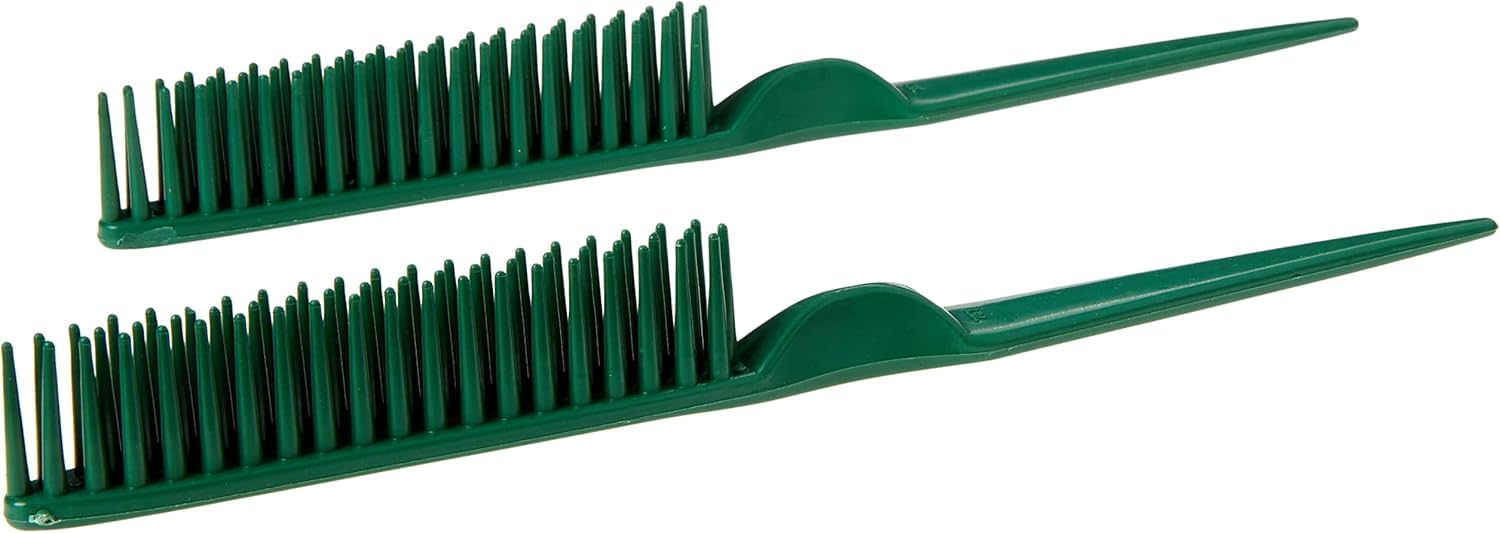 CocoBlack Naturals 3 Row Styling Comb For Detangling, Defining And Separating Curls (Green)