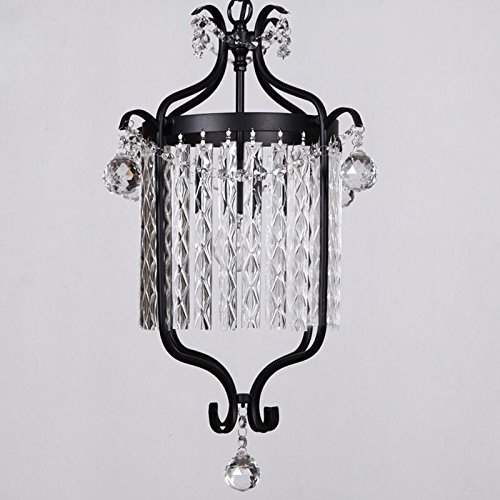 Suspension en cristal millésime 15 pouces lustre chic pour chambre - 6