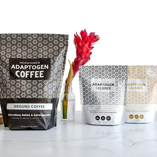 Moontower Organic Coconut Milk Powder - Plant Based, Sugar Free Superfood Creamer For Coffee, Tea, Smoothies - Mct Oil, Adaptogens, Lions Mane & Reishi Mushroom, Ashwagandha - Vegan & Keto - 7Oz Bag #TOP6