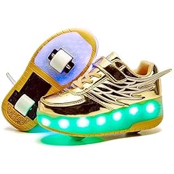 Zapatillas Patines Soy Luna Zapatos con Ruedas Zapatillas con Dos Ruedas para niños y niña Led Luces Zapatillas con Ruedas Se Puede Bambas con Ruedas Carga con USB Automática Calzado de Skateboarding