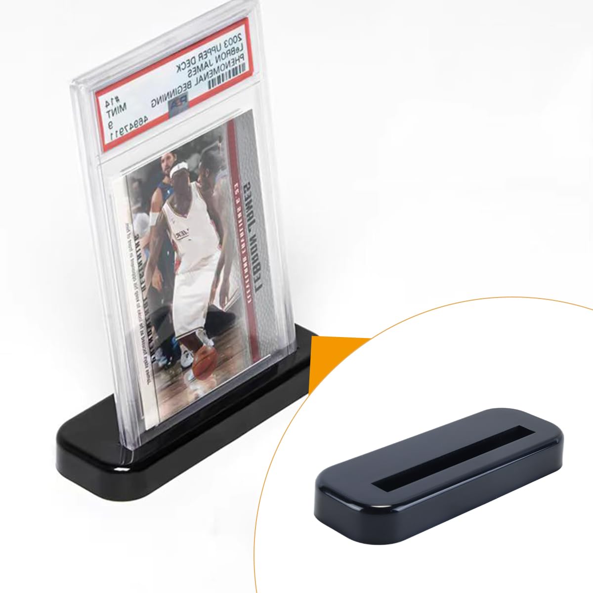 Base per espositore per carte da 6 pezzi, base inferiore per porta carte, supporto per porta carte magnetici da 35 PT/55 PT