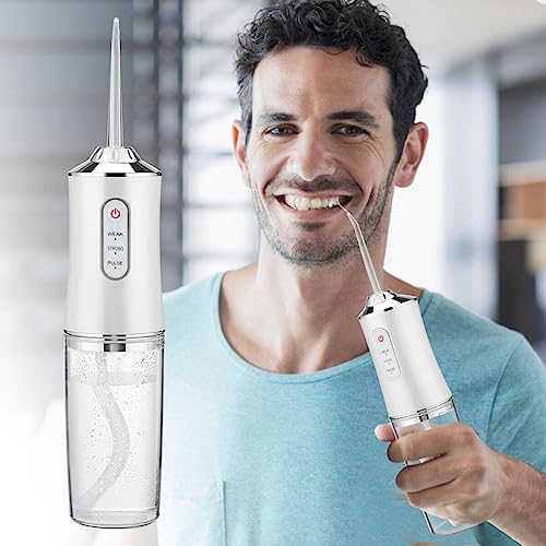 FiTspi 220ml Oral Irrigator Cordless Dental Water Flosser for Teeth Cleaning 3 Pressure Mode 4 Jet Tip IPX7 Waterproof - Image 3