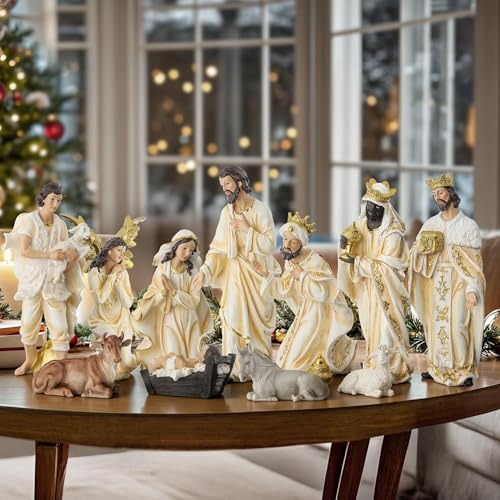 Ultym 15in Large Nativity Sets & Figures, 12-Piece...