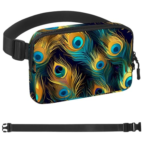 Sac banane en plumes de paon ajustable pour ne plus perdre vos affaires en voyage