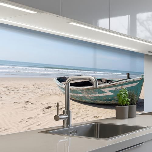 KitchenYeah© Credence Cuisine Sur Mesure 60x100 cm Plaque Adhesive Murale Panneau Decoratif Interieur Peel And Stick Mural Protection Mur Bateau - Plage de...