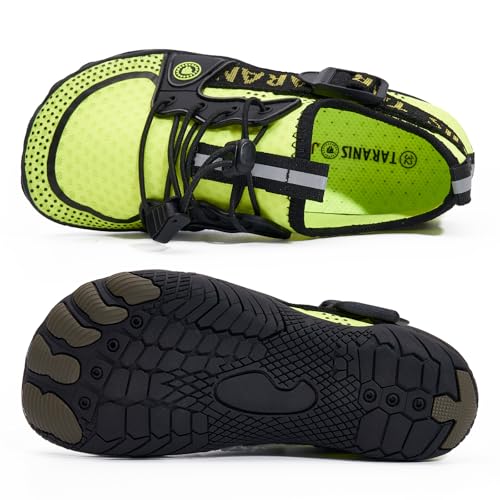 TARANIS Boys and Girls Barefoot Water Shoes,Quick-Dry Wide Toe Anti-Slip and wear-Resistant,Beach Pool Yoga Jump Rope Surfer Toddler Shoes Green — view 4