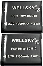 WELLSKY DMW-BCN10 2個 互換バッテリー [ 純正 充電器 バッテリーチャージャー で充電可能 残量表示可能 純正品と同じよう使用可能 ] パナソニック ルミックス DMC-LF1