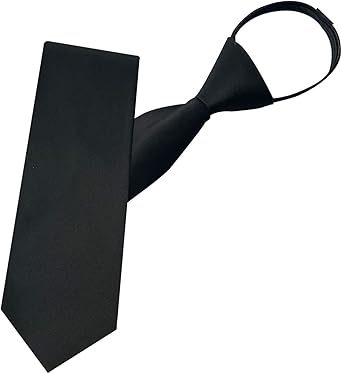 Mantieqingway Pre-tied Adjustable Zipper Neck Ties for Men 3.15 Mens Necktie for Office Graduation School Uniforms