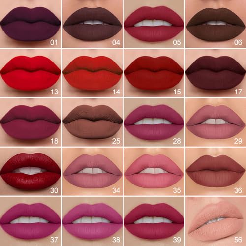 Image of evpct 1Pcs Dark Deep Brown Chocolate Matte Lip Liner and Liquid Lipstick Stain Makeup Set for women, Long Lasting Smudge Proof Lipstick labiales matte mate larga duracion listip 24 hours originales,06