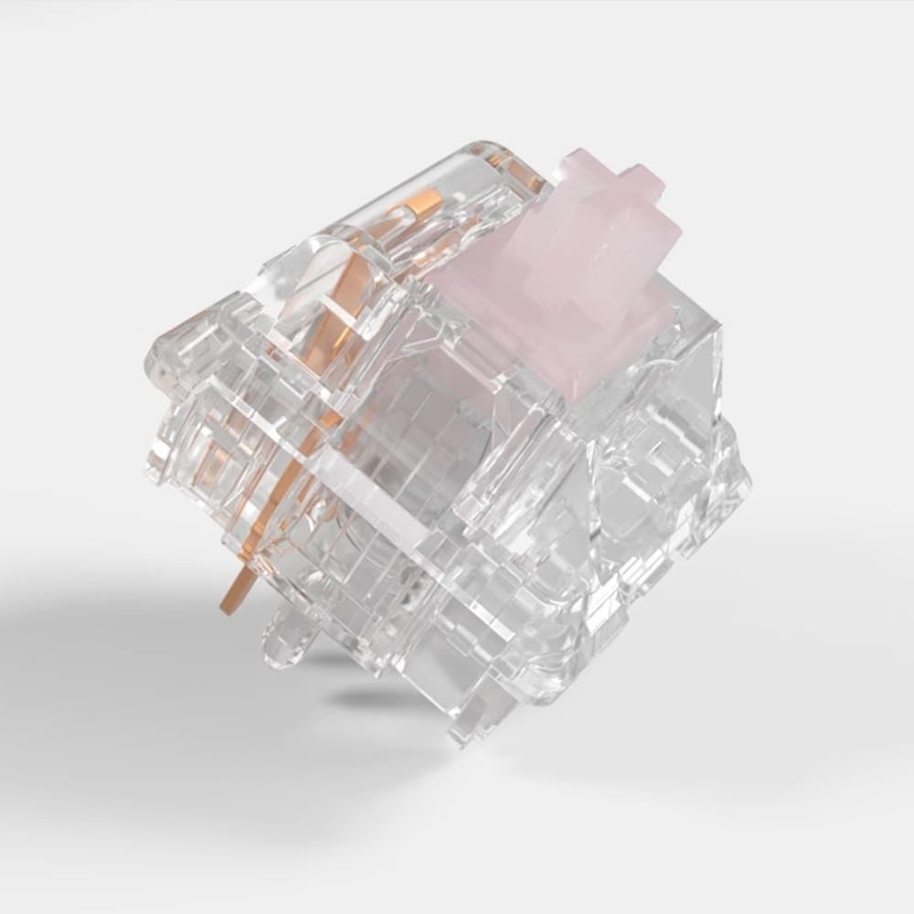 Metrickeys MMD Aqua King Silent Switch, Pre-Lubed Silent 26g Linear Transparent Switch for Custom Mechanical Keyboard(110PCS)