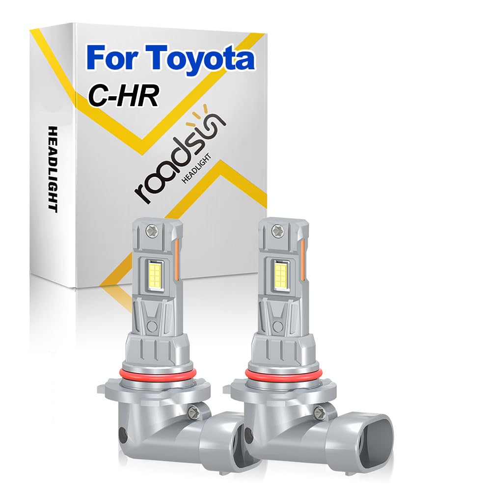 Generico Lampadine alogene a LED per la guida notturna, 20000LM, 6000K Bianco, 12V, Abbaglianti e anabbaglianti 9012 HIR2, Plug-and-play per installazione immediata, For Toyota C-HR 2016-2023