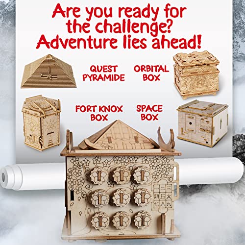 Esc Welt House Of Dragon Puzzle Box - Escape Room In A Box - Brain Teaser Puzzles For Adults & Kids - Puzzle Boxes With Hidden Compartment - Puzzle Games - Puzzle Money Box - 3D Puzzles For Adults #TOP5