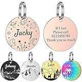 Etichette di identificazione per animali domestici con 9 design: forniamo una vasta gamma di modelli e caratteri per la personalizzazione. Puoi sceglierli e abbinarli liberamente per progettare la tua targhetta con il nome del tuo animale domestico. Inoltre, ogni etichetta è dotata di 2 anelli divisi in acciaio inossidabile ad alta resistenza di diverse dimensioni per il fissaggio al collare dell'animale domestico