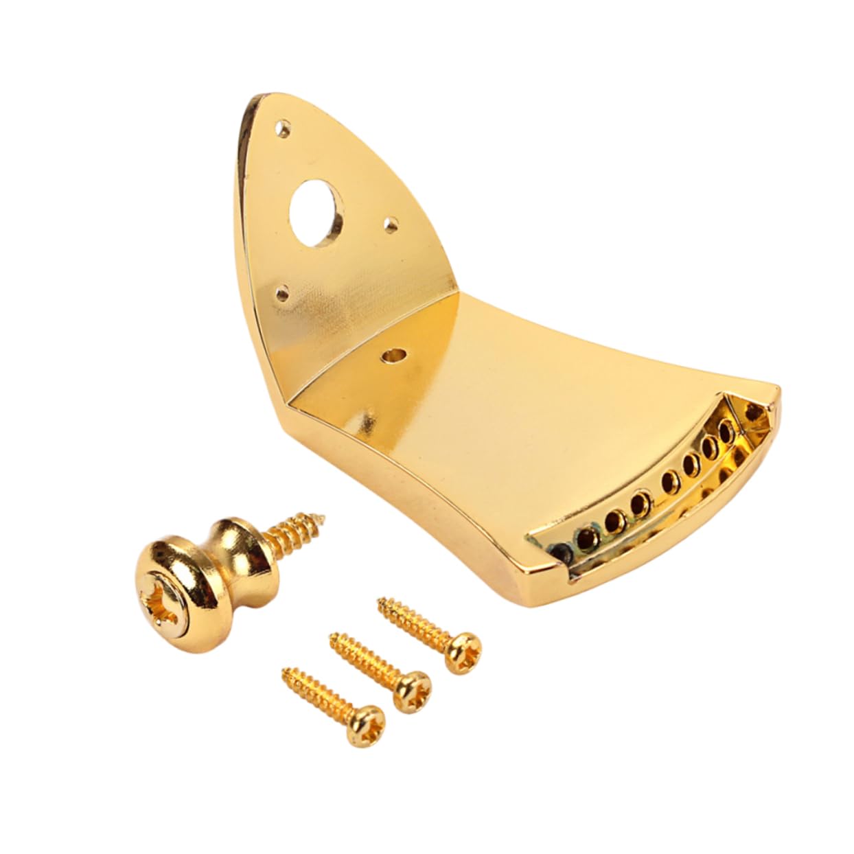 ibasenice 3pièces Metal Triangle Mandolin Tailpiece Doré Pour Mandoline Cordes Avec Vis Accessoire De Remplacement Élégant Et Pratique
