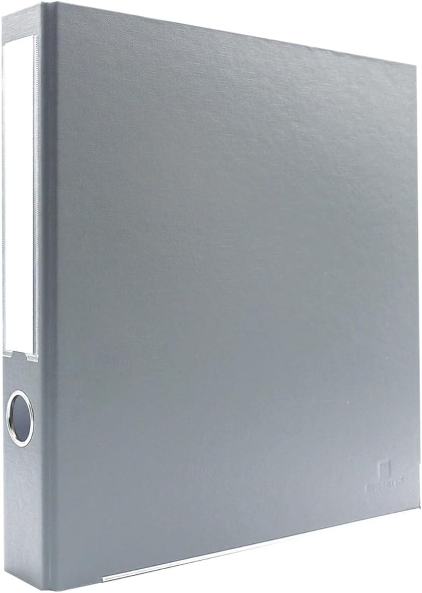 Bindertek 3-Ring Premium Round-Ring Binder - Light Gray, 2" Spine Width, 275 Sheet Capacity, 1.5" Round Rings, Linen-Textured Covers, Steel Reinforced Edges, Spine Label Included