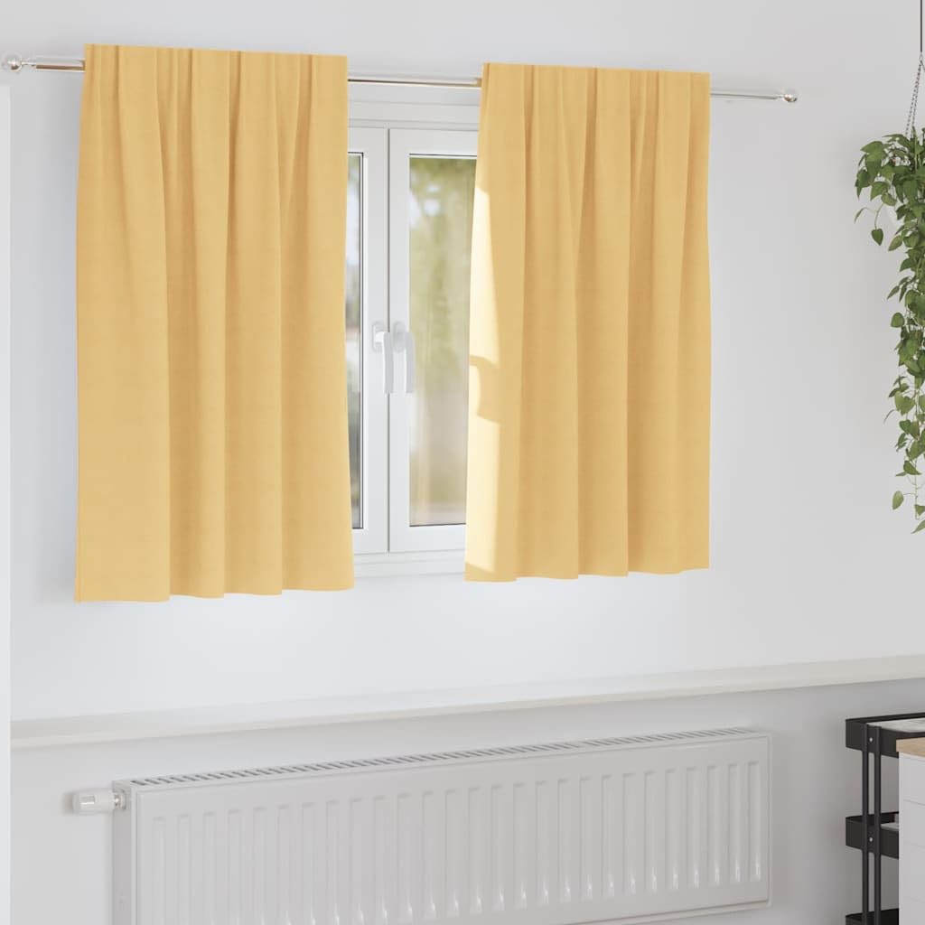 Rideaux occultants brise-vue beige 140 x 140 cm - Protection lumière pour fenêtre