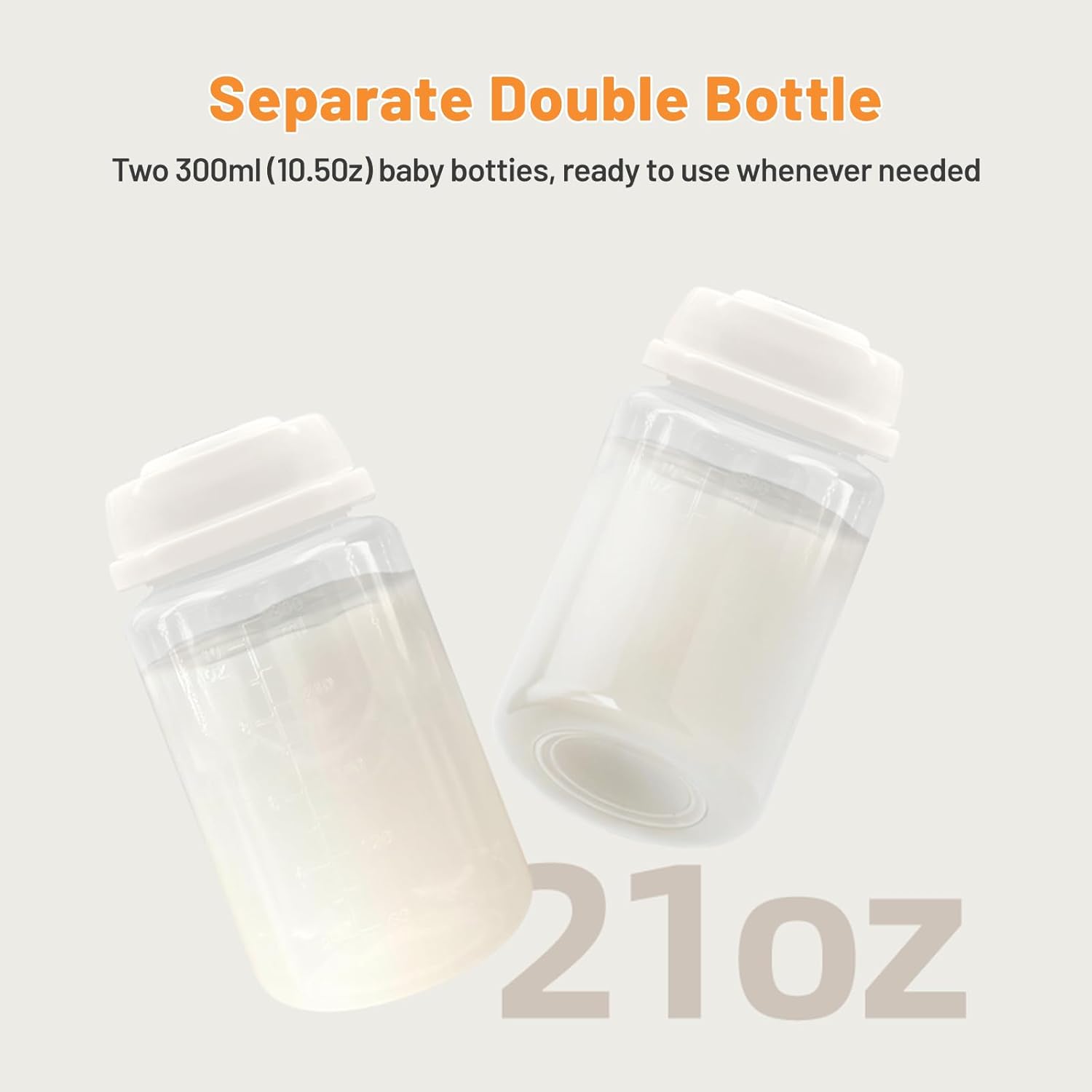 Portable Breast Milk Cooler, 360° Vacuum Insulated Cup with 2×300ml Inner Bottles, SUS316 Stainless Steel Long Lasting Cold Storage, Leak-Proof Milk Keeper for Working Moms Outdoor Travel