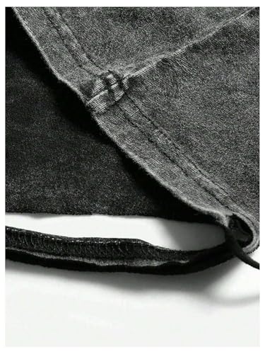 Men's Vintage Summer Tops Ripped Letter Graphic Tees Short Sleeve Crewneck Oversized T Shirts3