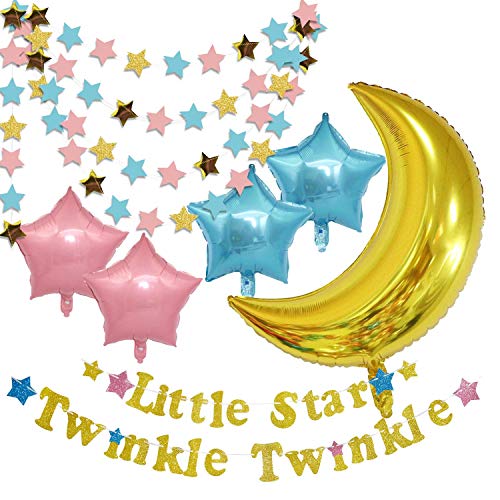 Twinkle Twinkle Little Star Balloons Twinkle Little Star Gender Reveal Party Decorations Baby Shower Decorations Blue Pink