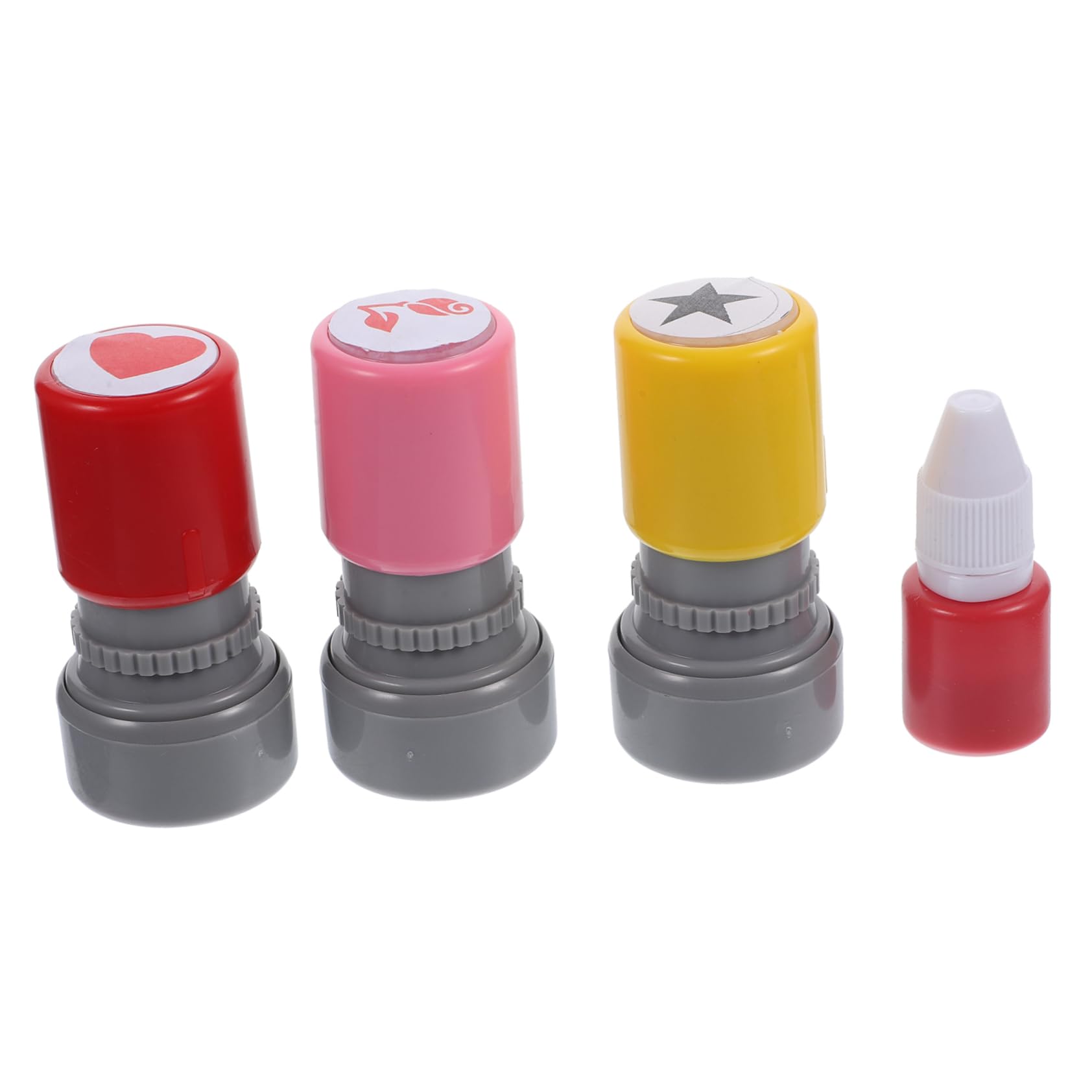 STOBOK 2 Set Di Timbri Ergonomici Per Insegnanti Forniture Scolastiche Timbri Fotosensibili in Plastica Vibrante Indispensabili Per Laula 3 Pezzi*2