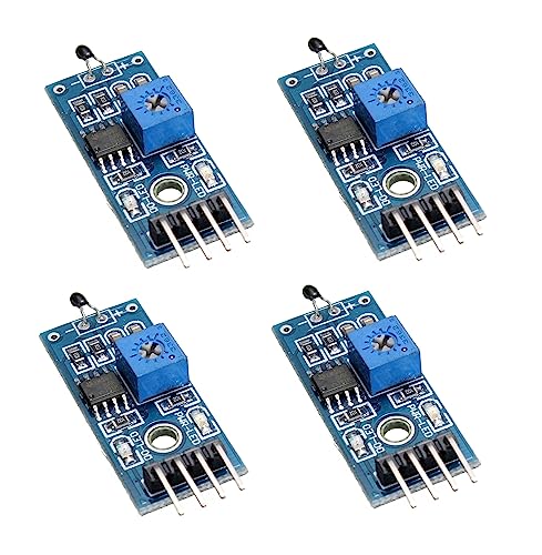 INVENTO 4Pcs NTC Thermistor Temperature Sensor Module 4 Pin LM393 5V ...