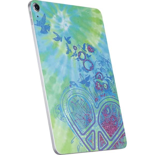 Skinit Decal Tablet Skin Compatible with iPad 11th Gen (2025) - Officially Licensed Liquid Blue Tie Dye Peace Heart Design