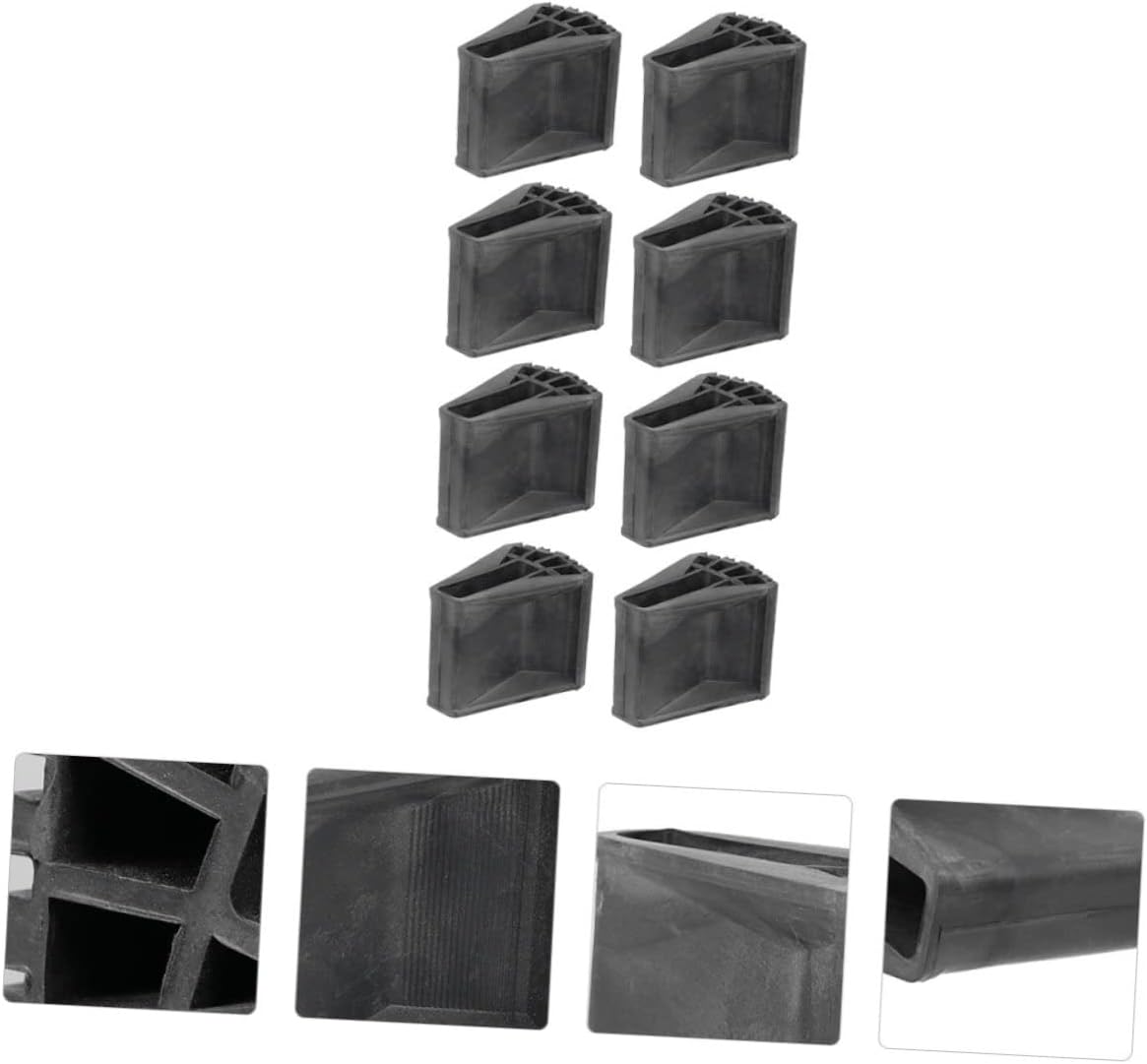 8pcs Non-Skid Ladder Pads Folding Ladder Feet Covers Thickened Design for Floor Versatile Leg Caps for Tile and Carpet Use